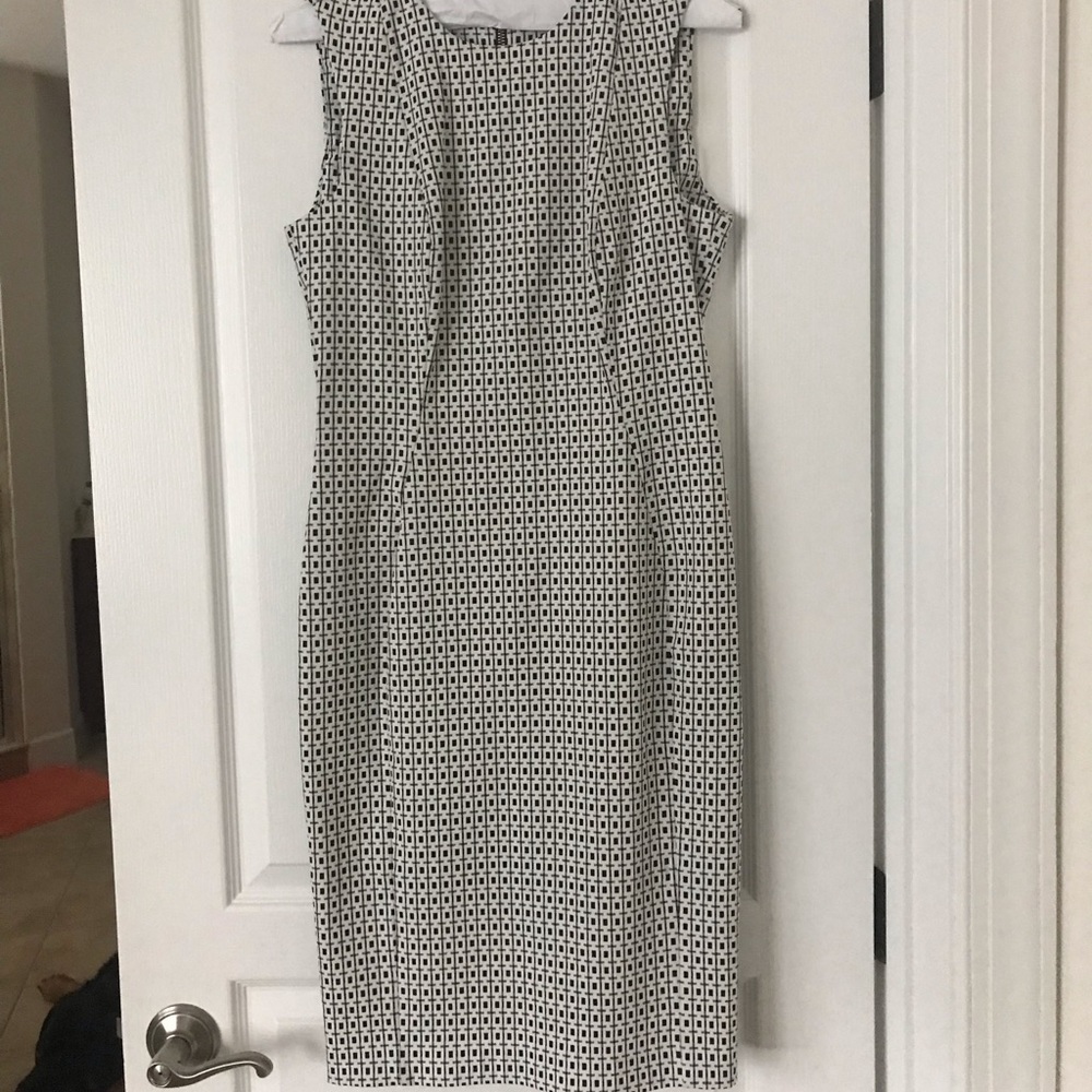 Calvin Klein black and white dress.